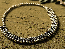 धरा ✽ Antique Finish White Metal ✽ Necklace { 40 }